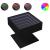 Măsuță de cafea cu LED, negru, 50x50x45 cm, lemn prelucrat GartenMobel Dekor