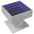 Măsuță de cafea cu LED, gri beton, 50x50x45 cm, lemn prelucrat GartenMobel Dekor