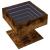 Măsuță de cafea cu LED stejar fumuriu 50x50x45cm lemn prelucrat GartenMobel Dekor