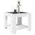 Măsuță de cafea cu LED, alb, 53x53x45 cm, lemn prelucrat GartenMobel Dekor
