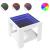 Măsuță de cafea cu LED, alb, 53x53x45 cm, lemn prelucrat GartenMobel Dekor