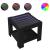 Măsuță de cafea cu LED, negru, 53x53x45 cm, lemn prelucrat GartenMobel Dekor
