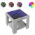 Măsuță de cafea cu LED, gri beton, 53x53x45 cm, lemn prelucrat GartenMobel Dekor