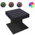 Măsuță de cafea cu LED, negru, 50x50x45 cm, lemn prelucrat GartenMobel Dekor
