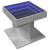 Măsuță de cafea cu LED, gri beton, 50x50x45 cm, lemn prelucrat GartenMobel Dekor