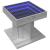 Măsuță de cafea cu LED sonoma gri 50x50x45cm lemn prelucrat GartenMobel Dekor