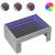 Măsuță de cafea cu LED infinity, gri beton, 70x50x30 cm GartenMobel Dekor