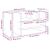 Organizator de birou, alb, 44,5x24x25 cm, lemn prelucrat GartenMobel Dekor