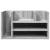 Organizator birou, gri sonoma, 44,5x24x25 cm lemn prelucrat GartenMobel Dekor