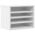 Organizator de birou, alb, 36x26x29,5 cm, lemn prelucrat GartenMobel Dekor