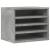 Organizator birou, gri beton, 36x26x29,5 cm lemn prelucrat GartenMobel Dekor
