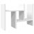 Organizator de birou, alb, 34,5x15,5x35,5 cm, lemn prelucrat GartenMobel Dekor