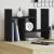 Organizator de birou, negru, 34,5x15,5x35,5 cm lemn prelucrat GartenMobel Dekor