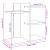 Organizator birou, stejar maro, 42x21,5x42 cm lemn prelucrat GartenMobel Dekor