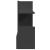 Organizator de birou, negru, 49x20x52,5 cm, lemn prelucrat GartenMobel Dekor