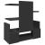 Organizator de birou, negru, 49x20x52,5 cm, lemn prelucrat GartenMobel Dekor