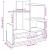 Organizator de birou, negru, 49x20x52,5 cm, lemn prelucrat GartenMobel Dekor