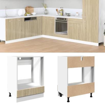 Dulap pentru cuptor, stejar Sonoma, 60 x 46 x 81,5 cm, PAL GartenMobel Dekor