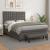 Pat box spring cu saltea, gri, 140x200 cm, piele ecologică GartenMobel Dekor