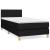Pat box spring cu saltea, negru, 90x200 cm, textil GartenMobel Dekor