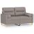 Canapea cu 2 locuri cu pernuțe, gri taupe, 120 cm, textil GartenMobel Dekor