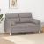 Canapea cu 2 locuri cu pernuțe, gri taupe, 120 cm, textil GartenMobel Dekor