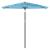 Umbrelă soare de grădină stâlp din oțel, albastru 268x268x226cm GartenMobel Dekor
