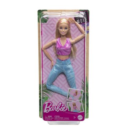 PAPUSA BARBIE MADE TO MOVE BLONDA CU TOP ROZ SuperHeroes ToysZone