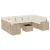 Set canapele de grădină cu perne, 10 piese, bej, poliratan GartenMobel Dekor