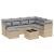 Set canapele de grădină, 8 piese, cu perne, bej, poliratan GartenMobel Dekor