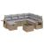 Set canapele de grădină, 8 piese, cu perne, bej, poliratan GartenMobel Dekor