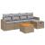 Set canapele de grădină, 6 piese, cu perne, bej, poliratan GartenMobel Dekor