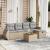 Set canapele de grădină, 6 piese, cu perne, bej, poliratan GartenMobel Dekor