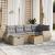 Set canapele de grădină, 7 piese, cu perne, bej, poliratan GartenMobel Dekor