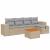 Set canapele de grădină, 6 piese, cu perne, bej, poliratan GartenMobel Dekor