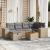 Set canapele de grădină, 7 piese, cu perne, bej, poliratan GartenMobel Dekor