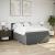 Pat box spring cu saltea, gri închis, 140x200 cm, textil GartenMobel Dekor