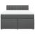 Pat box spring cu saltea, gri închis, 140x200 cm, textil GartenMobel Dekor