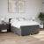 Pat box spring cu saltea, gri închis, 140x200 cm, textil GartenMobel Dekor