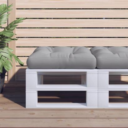 Pernă pentru paleți, gri, 58x58x10 cm, textil GartenMobel Dekor
