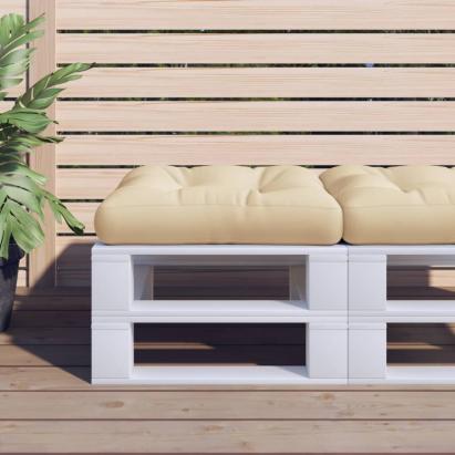 Pernă de paleți, bej, 58x58x10 cm, material textil GartenMobel Dekor