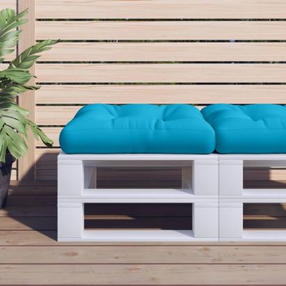 Pernă de paleți, albastru deschis, 50x58x10 cm, material textil GartenMobel Dekor