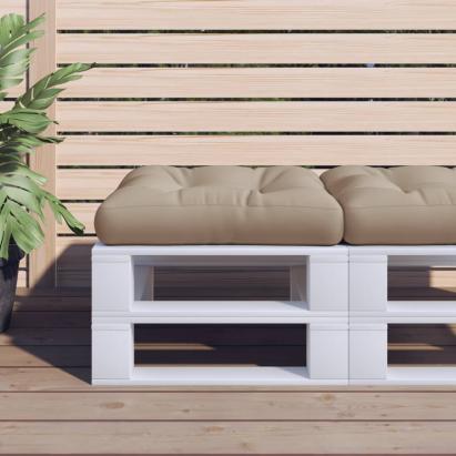 Pernă de paleți, gri taupe, 58x58x10 cm, material textil GartenMobel Dekor