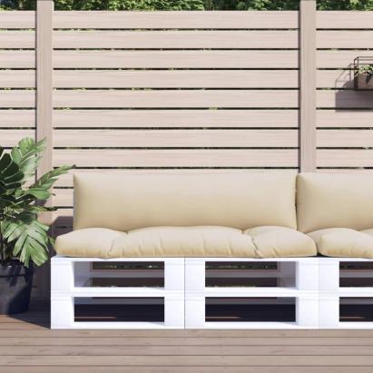 Perne pentru paleți, 2 buc., bej, material textil GartenMobel Dekor