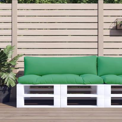 Perne de paleți, 2 buc, verde, material textil GartenMobel Dekor
