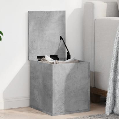 Cutie de depozitare, gri beton, 30x35x35 cm, lemn prelucrat GartenMobel Dekor