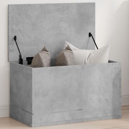 Cutie de depozitare, gri beton, 60x35x35 cm, lemn prelucrat GartenMobel Dekor