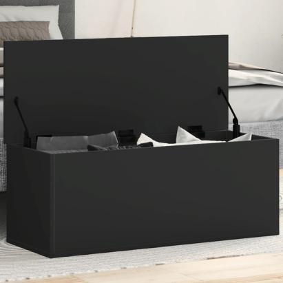 Cutie de depozitare, negru, 90x35x35 cm, lemn prelucrat GartenMobel Dekor