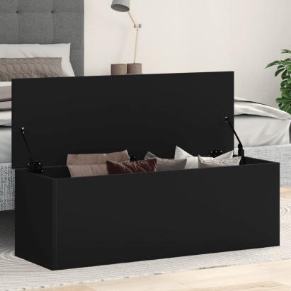 Cutie de depozitare, negru, 102x35x35 cm, lemn prelucrat GartenMobel Dekor