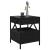 Măsuță de cafea cu LED infinity, negru, 40x40x51 cm GartenMobel Dekor